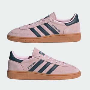 Adidas Blush Pink and Black Handball Spezial Trainers